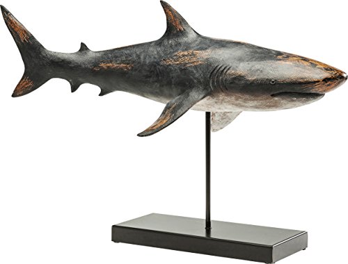 Kare Design Figura Decorativa, Shark Base, Metal, Azul, 38,5x59x24cm