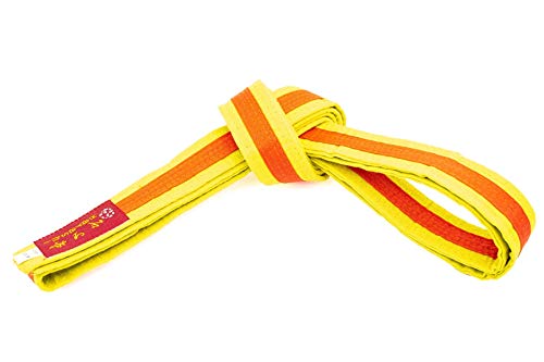 Hayashi 052-2300 Cinturón de Artes Marciales, Amarillo-Naranja, 300 cm Unisex Adulto