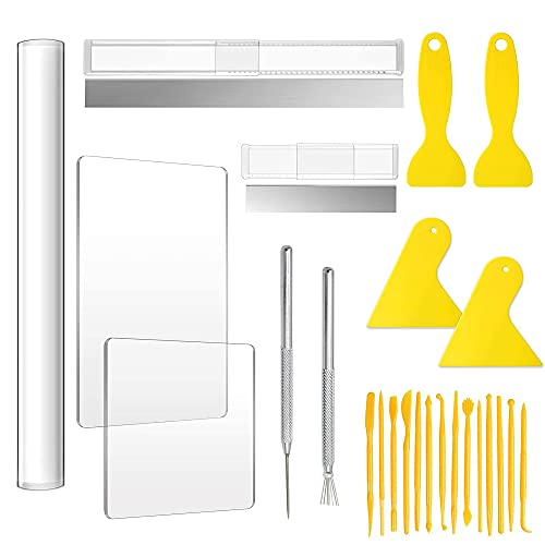Allazone 25 Pz Rodillo de Arcilla Acrílica Herramientas de Arcilla Polimérica Herramienta de Artesanía de Cerámica de Arcilla de Goma para Modelar Esculpir