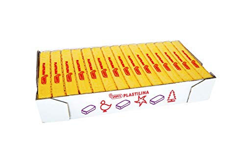 Jovi - Caja de plastilina, 15 pastillas 150 g, color amarillo oscuro (7103) , color/modelo surtido