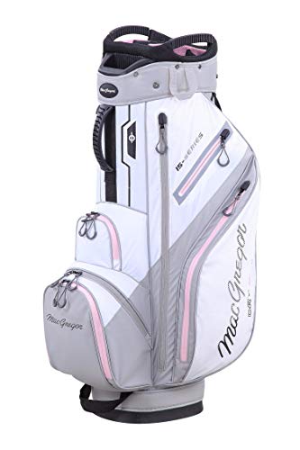 MACGREGOR Golf MACTEC - Bolsa de Carrito de Golf Resistente al Agua para Mujer, 10 Pulgadas, Color Blanco/orquídea