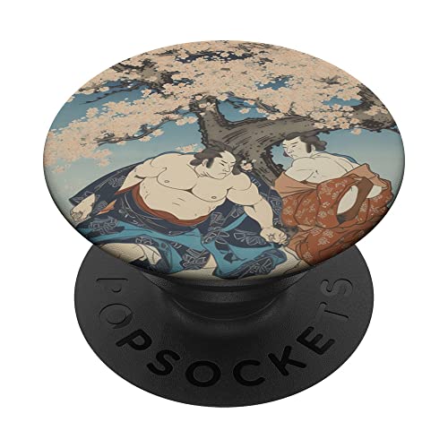 Una expresión dinámica de la lucha de sumo japonés en arte PopSockets PopGrip Intercambiable