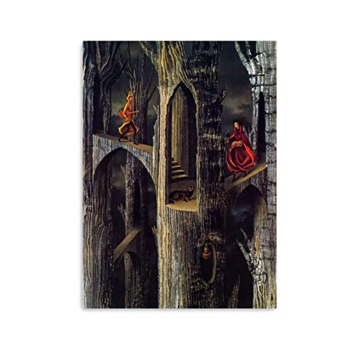 Surrealism Wall Art - Remedios Varo - Reproducción de pintura famosa sobre lienzo, póster e impresiones de arte de arquitectura de plantas, lienzo para decoración del hogar, 30 x 42 cm, sin marco