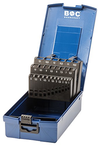 Bohrcraft 00811520025 de la Industria de plástico caja azul oscuro KR 13 vacíos de 25 de piezas para broca espiral HSS DIN 338