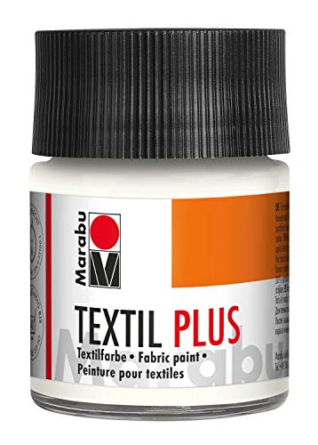Marabu Textil Plus - Pintura para Tela (50 ml), Color Blanco