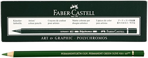 Faber-Castell lápiz de Color polychromos Verde Oliva Permanente -6u-