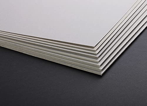Clairefontaine - Ref 93975C - Tablero reciclado gris (paquete de 10 hojas) - Tamaño de 50 x 65 cm, 600 g/m², 1 mm de grosor - Adecuado para enmarcar, montaje, encuadernación, respaldo