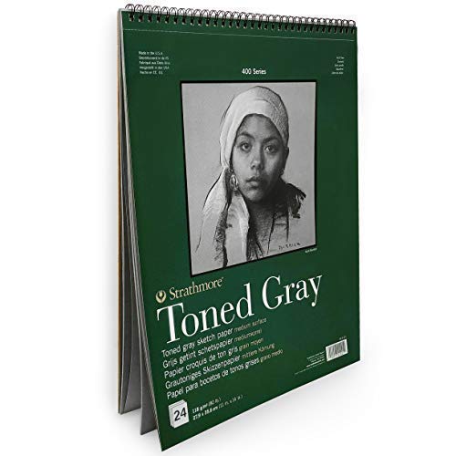 Strathmore Toned Gray - Papel de boceto, gris, 24 hojas