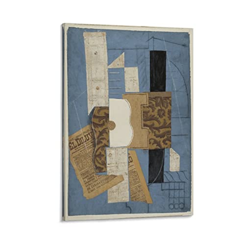 Picasso Collage - Póster de lienzo y arte de pared para decoración moderna de dormitorio familiar, 20 x 30 cm