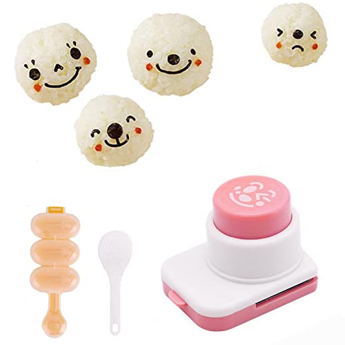 liuxingran 3 unids/set dibujos animados arroz bola moldes DIY sonriente cara forma sushi fabricante molde algas cortador cocina bento decoración Gadgets