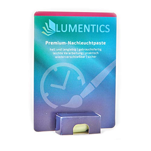 lumentics Premium Luminous Paste - Pintura fosforescente para Relojes en la Oscuridad. Pintura autoiluminada UV para Manualidades (Amarillo/Verde)