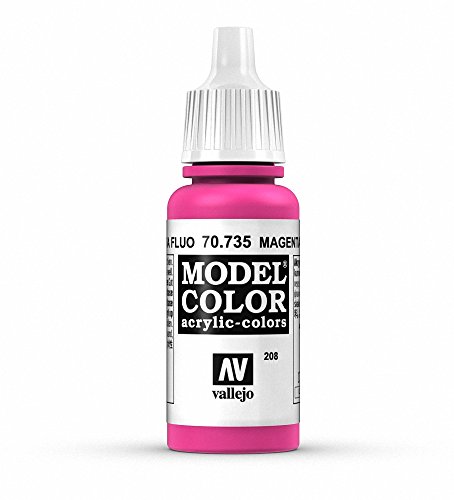 Vallejo Model Color Pintura Acrílica, Rosa (Fluorescent Magenta), 17 ml