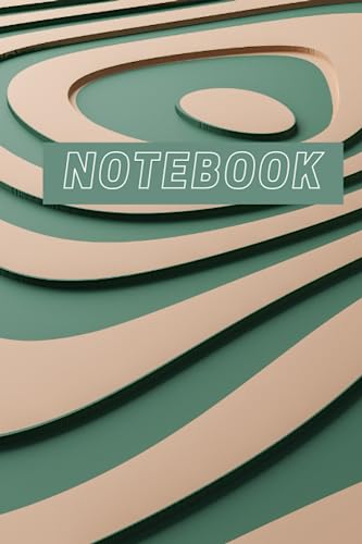 Notebook: Pastel green and cream textured lined journal
