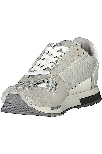 Napapijri Zapatillas deportivas para hombre con logotipo y texto en inglés, Gris Otros Combi, 45 EU