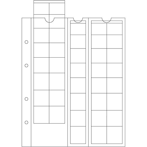 Leuchtturm 308740 hojas OPTIMA, para series de EURO de hasta 26 mm Ø, transparentes
