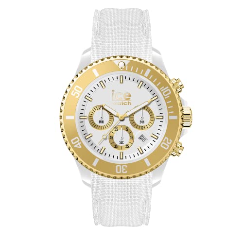 Ice-Watch - ICE chrono White gold - Reloj blanco para Mujer con Correa de silicona - Chrono - 021595 (Medium)