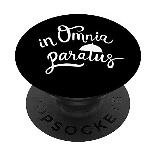 In Omnia Paratus Umbrella Palabras latinas para el éxito Lettering PopSockets PopGrip Intercambiable
