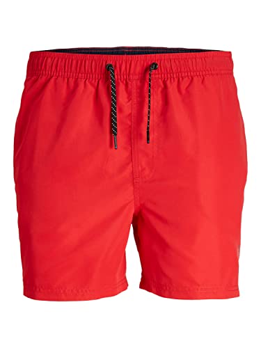 JACK & JONES PLUS JPSTFIJI JJSWIM Solid SN PS - Bañador para Hombre, Talla 46, Color Rojo, Rojo Chino.