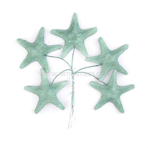 Artipistilos® Estrella De Mar De Porcelana Fría 3,5 Cm - Verde Agua - Flores De Porcelana