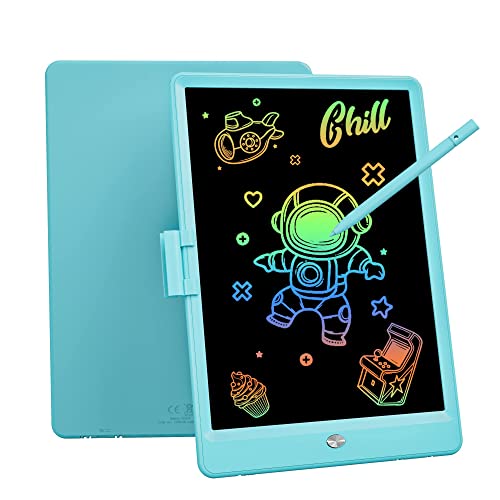 Bravokids Juguete para niños de 3, 4, 5, 6 7 años, bandeja de escritura LCD de 10 pulgadas, dibujo electrónico, tableta de dibujo, regalo de cumpleaños educativo para niños (azul)