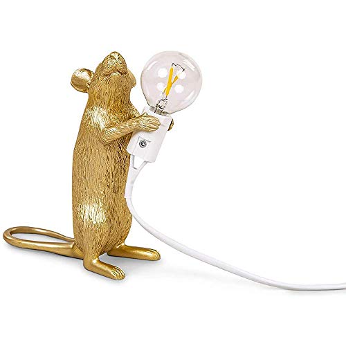 Mouse Lamp – Legend, resina, LáMpara de Mesa de RatóN de Resina Moderna LáMpara de Mesa de Rata LED Escritorio DecoracióN de HabitacióN de Regalo para Ni