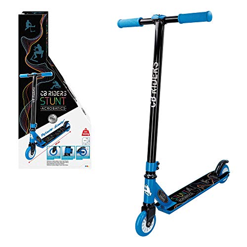 COLORBABY 54064, Patinete 2 ruedas acrobático azul, CB Riders, Patinetes acrobáticos aluminio, Ruedas 10 cm, Scooter infantil, A partir de 5 años, Juguetes y regalos para niños y niñas