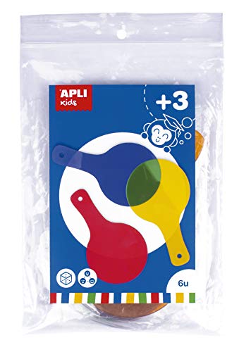 APLI Kids 17487 - Paletas de Colores 6 u. - Actividad educativa para Aprender a Mezclar Colores