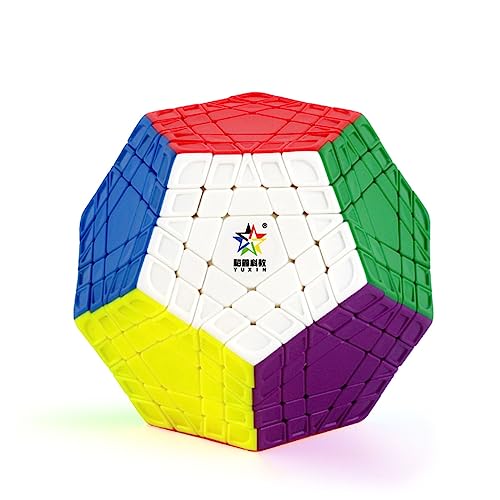 FunnyGoo YuXin HuangLong 5x5 Dodecaedro 12 Superficie Gigaminx Megaminx 5 x 12 Cubo de rompecabezas mágico del cubo Stickerless