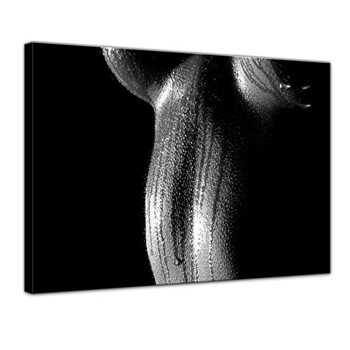 Bilderdepot24 Cuadros en Lienzo mujer erótica - monocromo - 40 x 30 cm - listo tensa, directamente desde el fabricante