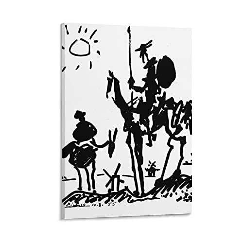 Póster de Don Quijote De Picasso Obras de Arte Impresión de Cuadro Póster Arte de Pared Pintura Lienzo Decoración para el Hogar 20 x 30 cm