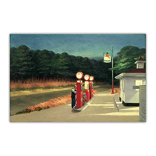 GFMODE Póster de Edward Hopper, Pintura en Lienzo de Edward Hopper, Arte de Pared Moderno, Impresiones de Edward Hopper para el hogar, decoración para Sala de Estar, imágenes de 60x80cm sin Marco