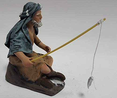 Arte Pesebre Pastor Pescador, para Figuras de 12 cm.