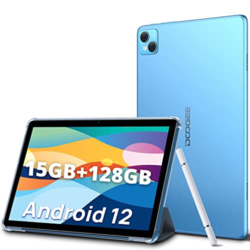 DOOGEE Tablet 10.1 Pulgadas, Tableta 15GB RAM 128GB ROM(1TB Expandible), Android 12 5G+2.4G WiFi |13MP+8MP |Pantalla HD IPS |8300mAh |Bluetooth 5.1| Bolígrafo Táctil Azul