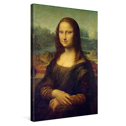 PICANOVA – Leonardo da Vinci – Mona Lisa 40x60cm – Cuadro sobre Lienzo – Impresión En Lienzo Montado sobre Marco De Madera (2cm) – Disponible En Varios Tamaños – Colección Arte Clásico