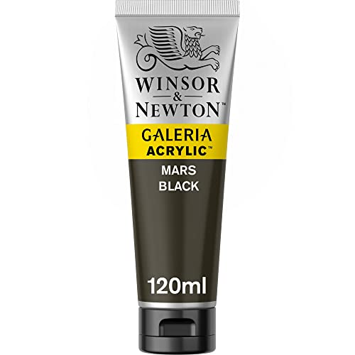Winsor & Newton - Pintura Acrílica , 120 ml, Negro (Mars Black)