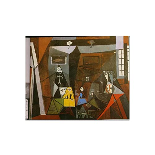 Cuadro Famosa Abstracta De Pablo Picasso, Las Meninas (Velázquez),Cuadro en Lienzo, Carteles E Impresiones ImáGenes ArtíSticas De Pared 60x72cm Sin Marco