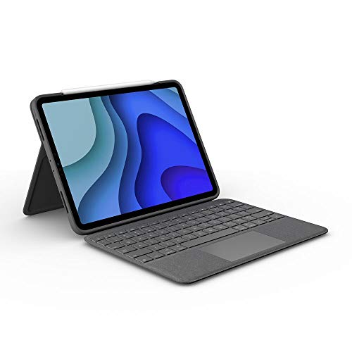 Logitech Folio Touch para iPad Pro de 11 pulgadas, Disposición QWERTY Inglés Reino Unido, Gris