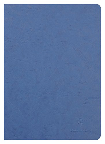 Clairefontaine, 733004C, Cuaderno grapado azul, Age Bag, A4 (21 x 29,7 cm), 96 páginas blancas lisas, Papel de 90 gr, Cubierta cartulina lustrada brillante, Azul