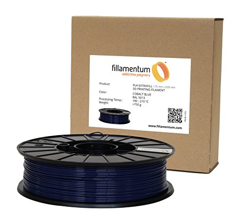 Fillamentum - Filamento de PLA para impresoras 3D, diámetro 1,75 mm color azul cobalto