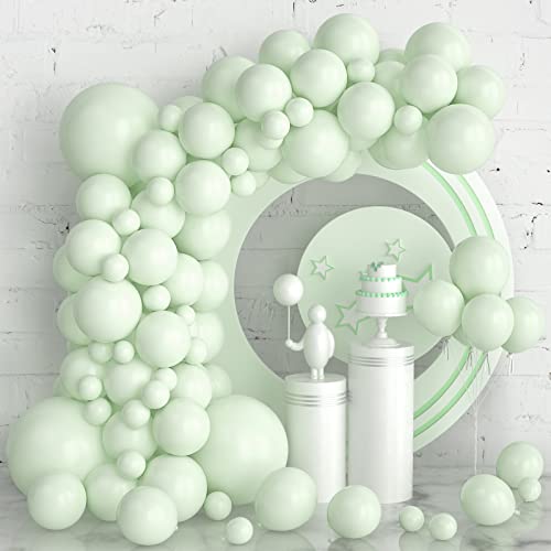 Globos Verdes 105 Piezas Globos de Color Verde Menta Kit de Arco de Guirnalda Globos de LáteVerde Pastel 5 10 12 18 Pulgadas Globo Verde Claro para Cumpleaños Bautizo Boda Decoraciones