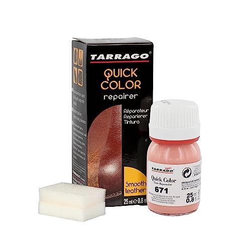 Tarrago | Quick Color 25 ml | Tinte Reparador para Cuero (Salmón 671)