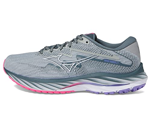 Mizuno Wave Rider 27 - Zapatillas de running para mujer, Azul nacarado Blanco, 45 EU Large