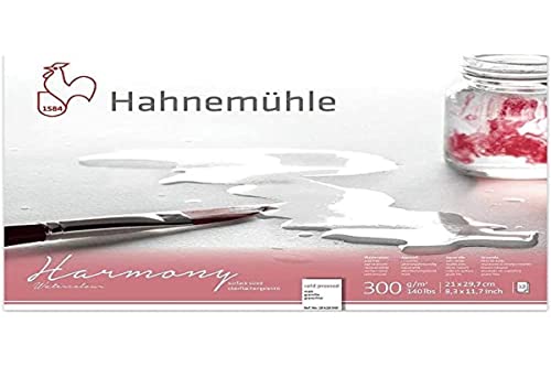 Hahnemuhle Harmony - Bloc de papel de acuarela (A4), prensado en frío