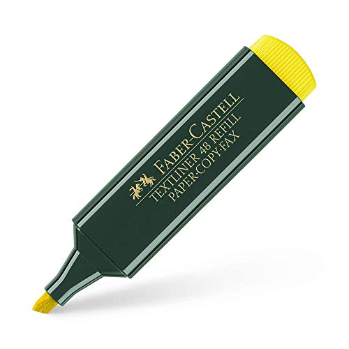 Faber-Castell 154807 - Pack de 10 marcadores fluorescente Texliner 48, color amarillo