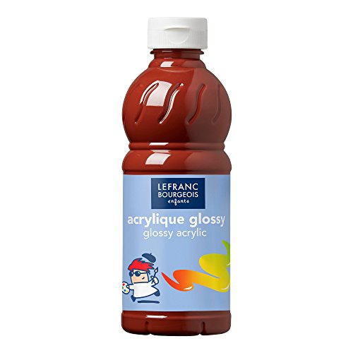 Lefranc Bourgeois Pintura acrílica para niños, Tierra de Siena Tostada, 500ML, 500