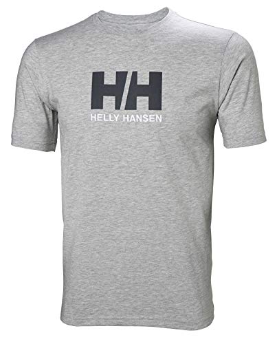 Helly Hansen HH Logo T-Shirt Camiseta Manga Corta, Hombre, Gris, M
