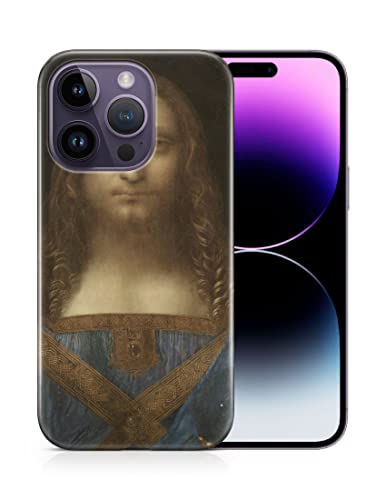 LEONARDO DA VINCI - Carcasa para iPhone 14 Pro, diseño de Salvador Mundi