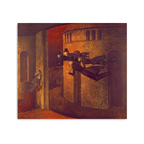Surrealism Wall Art - Remedios Varo - Reproducción de pintura famosa sobre lienzo, póster e impresiones de Bankersin Action, lienzo de arte abstracto para decoración del hogar, 30 x 35 cm, sin marco