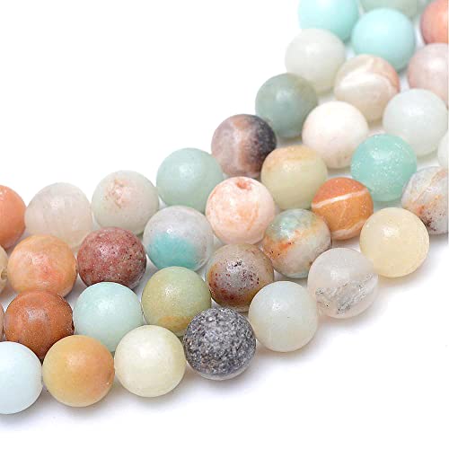 Amazonite Perlas de 6 mm, piedras preciosas naturales, perlas de piedra, perlas de amazonita azul, blanco y verde