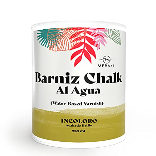 BARNIZ CHALK PAINT MERAKI, al agua BRILLO (750ML)